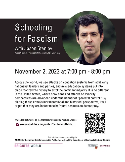 Dr. Jason Stanley: Schooling for Fascism